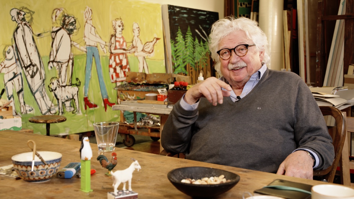Peter Herrmann im Atelier, Berlin-Spandau