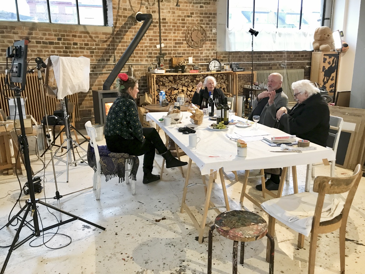 Videoaufnahme zur Interview-Installation im Atelier Scheib